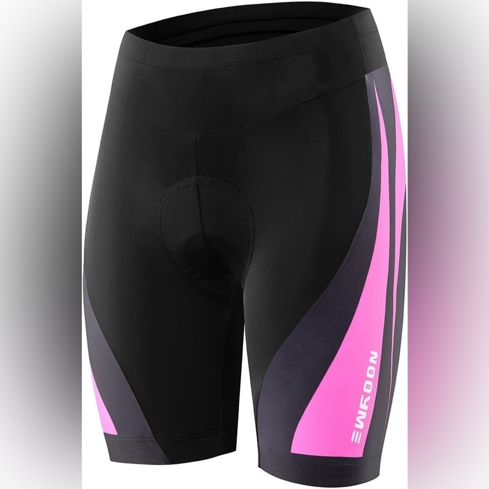 NOOYME Womens Bike Shorts with 3D Padded Cycling Size Small Fuchsia Pink‎ New